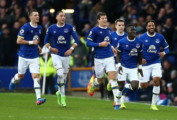 Everton's Idrissa Gueye Scores the First Goal: Everton vs Sunderland at Goodison Park, Premier League