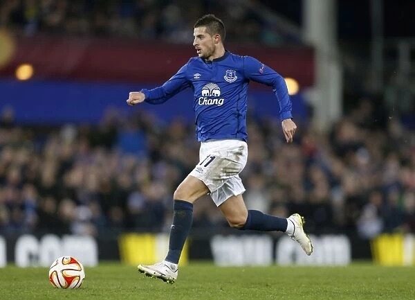 Everton's Kevin Mirallas in Europa League Battle: Young Boys at Goodison Park (Round of 32, Second Leg)