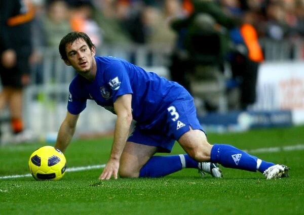 Everton's Leighton Baines in Action: Thrilling Moments from Everton vs. Blackpool, Premier League (November 6, 2010)