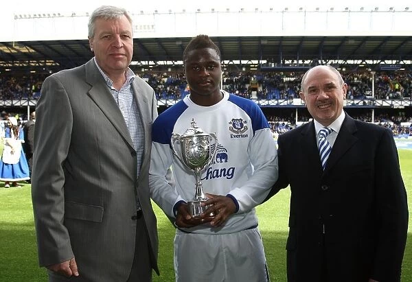Everton's Magaye Gueye Receives Barclays Premier League Trophy Prior to Everton vs Newcastle United (13 May 2012, Goodison Park)