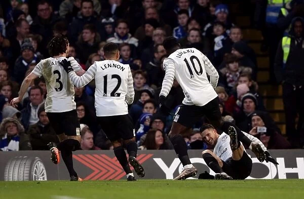 Everton's Mirallas Scores Brilliant Double: Celebrating Victory at Stamford Bridge against Chelsea