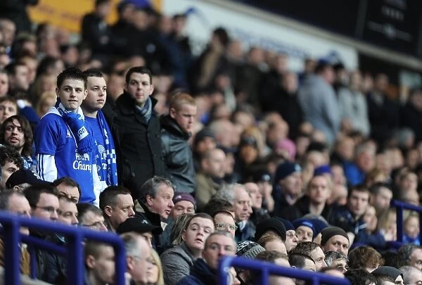 Everton's Passionate Roar: Bolton Wanderers vs Everton, Barclays Premier League - A Sea of Fans at Reebok Stadium