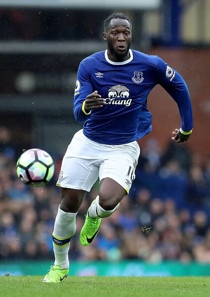 Everton's Romelu Lukaku in Action against Hull City at Goodison Park, Premier League 2017 - PA Wire Image