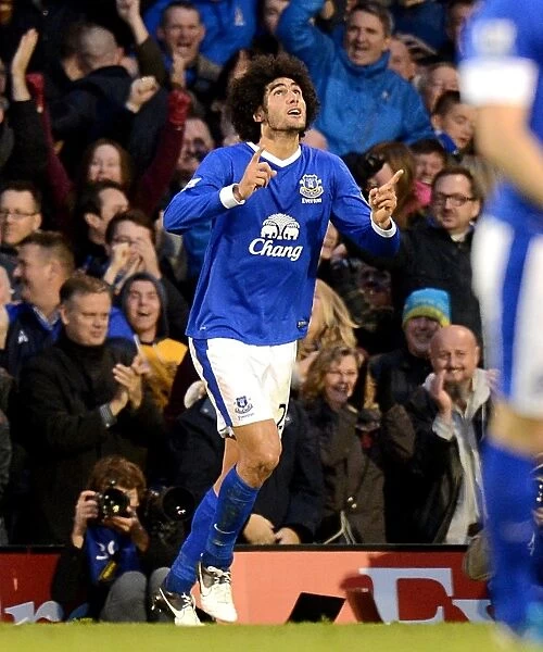 Everton's Unforgettable Comeback: Fellaini and Jagielka's Goal Celebration (3-11-2012)