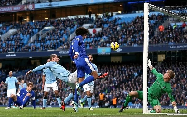 Fellaini's Strike: Manchester City vs. Everton - A 1-1 Barclays Premier League Battle at Etihad Stadium (December 1, 2012)