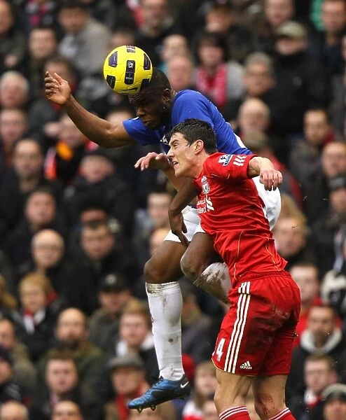 Intense Rivalry: Anichebe vs. Kelly at Anfield - Liverpool vs. Everton, Barclays Premier League (16 January 2011)