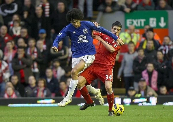 Intense Rivalry: Fellaini vs. Kelly - Liverpool vs. Everton, Barclays Premier League (16 January 2011)