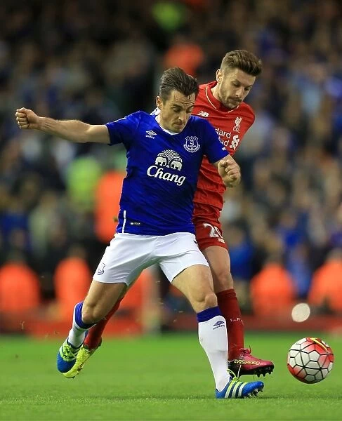 Intense Rivalry: Leighton Baines vs. Adam Lallana - Liverpool vs. Everton at Anfield (Barclays Premier League)
