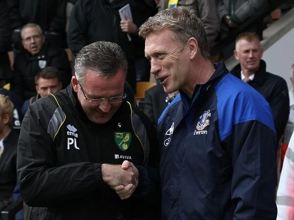 Intense Rivalry: Moyes vs. Lambert Face-Off at Carrow Road (April 2012)