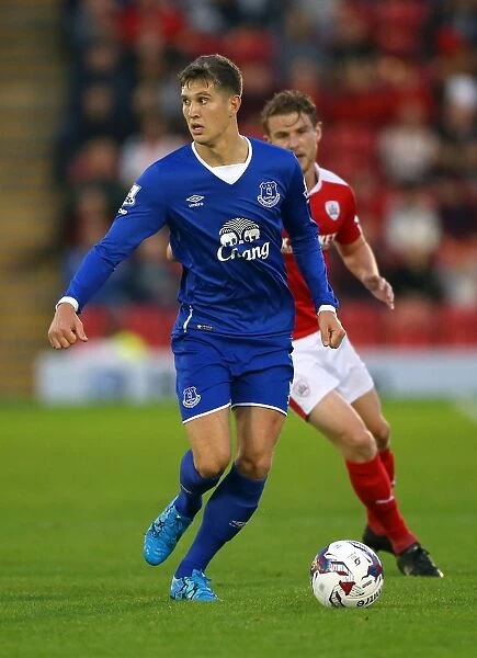 John Stones in Action: Everton vs. Barnsley, Capital One Cup Second Round at Oakwell