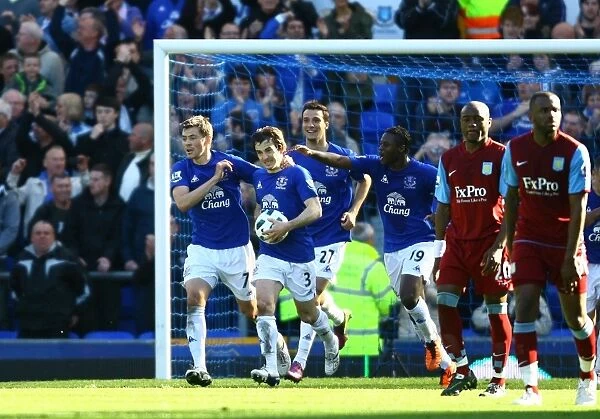 Leighton Baines Scores the Penalty: Everton's Second Goal vs. Aston Villa (April 4, 2011, Barclays Premier League, Goodison Park)