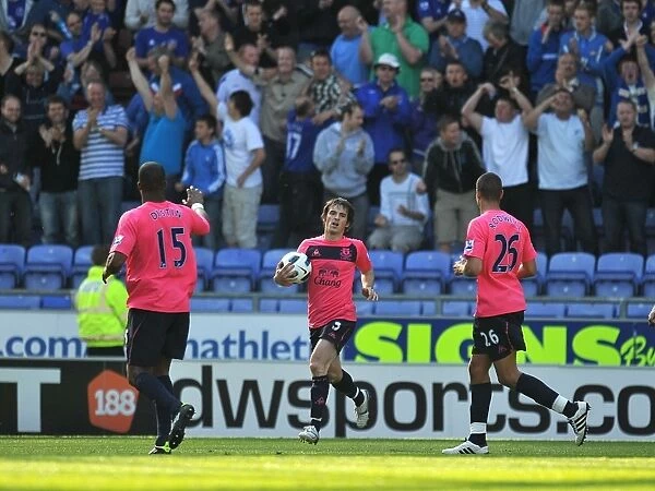 Leighton Baines Scores Premier League Debut Goal for Everton against Wigan Athletic (30 April 2011)