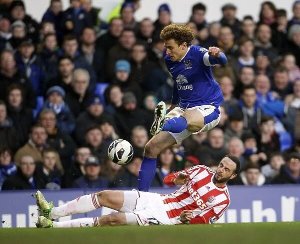 Marc Wilson's Controversial Slide Tackle on Nikica Jelavic: Everton vs Stoke City (30-03-2013)