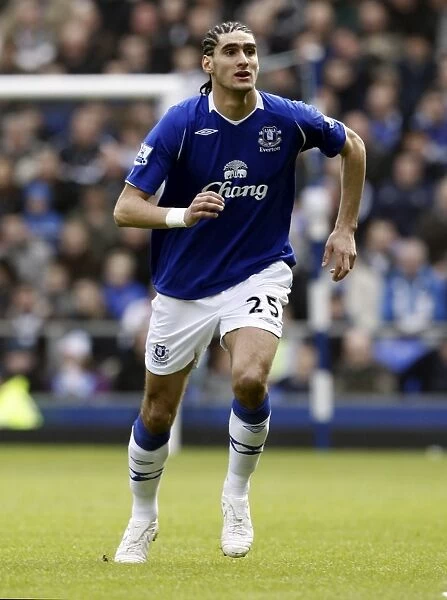 Marouane Fellaini in Action: Everton vs Stoke City, Barclays Premier League, Goodison Park, March 14, 2009