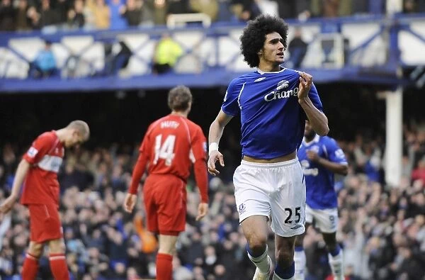 Marouane Fellaini Scores First Goal for Everton in FA Cup Quarterfinal vs. Middlesbrough (8 / 3 / 09)