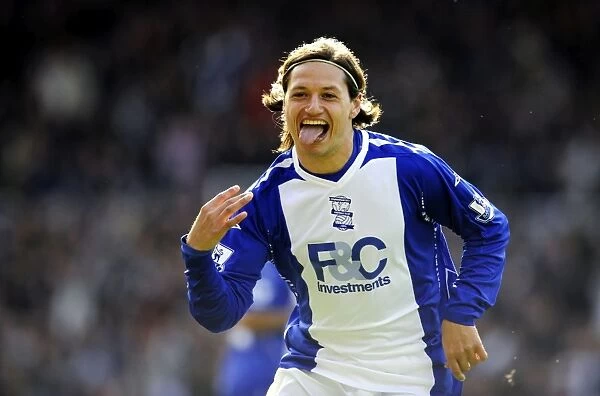 Mauro Zarate's First Goal Celebration: Birmingham City vs. Everton, Barclays Premier League (April 12, 2008)