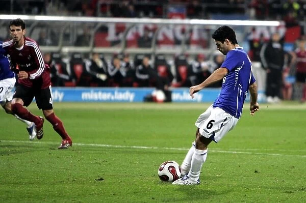 Mikel Arteta Scores First Everton Goal in UEFA Cup: Penalty Against FC Nurnberg, Group Stage - Second Round Matchday Two
