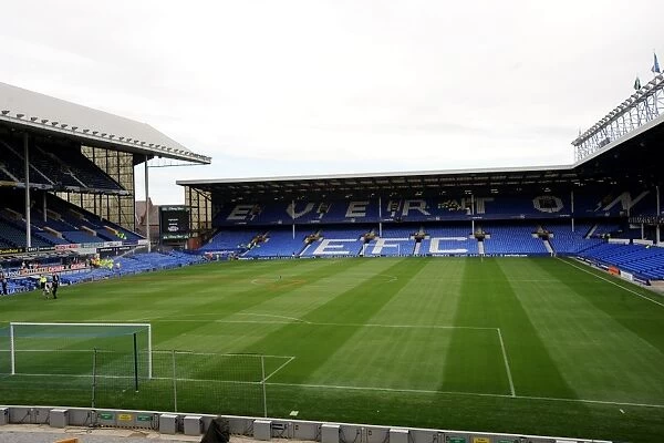 Panoramic View of Goodison Park: Everton Football Club's Historic Home