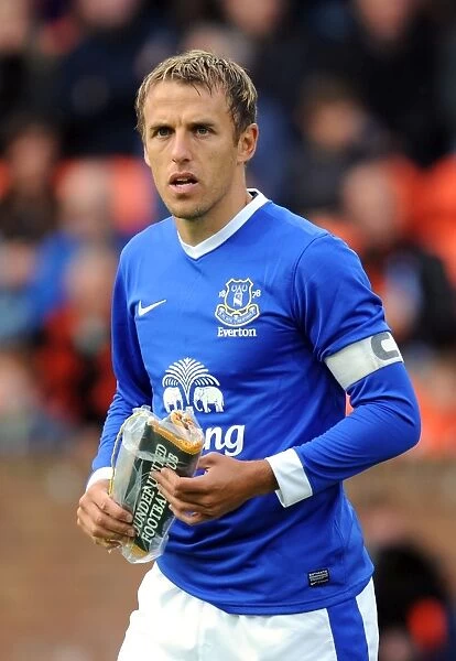 Phil Neville in Action: Everton vs Dundee United - Pre-Season Friendly at Tannadice Park