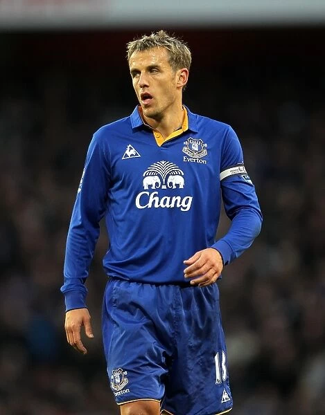 Phil Neville vs. Arsenal: Facing Off at Emirates Stadium during the Barclays Premier League Match (10 December 2011)