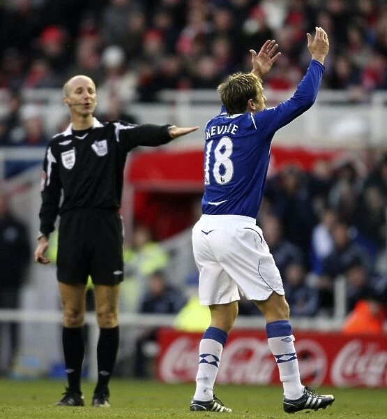 Phil Neville's Appeal: Everton vs. Middlesbrough, Barclays Premier League (2008)