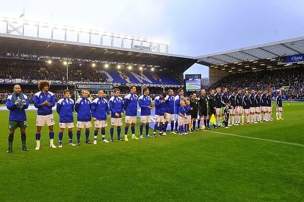 Premier League Showdown: Everton vs Stoke City - Pre-Game Line-Up at Goodison Park (December 2011)