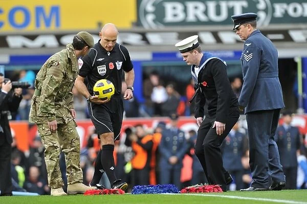 Remembrance Sunday at Goodison Park: Everton and Arsenal Players Honor Fallen Heroes Before Premier League Match (14 November 2010)