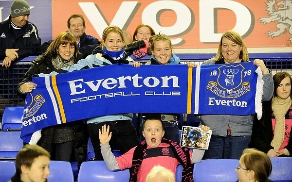Sea of Passion: Everton FC's Unwavering Support at Goodison Park (Everton vs. Bolton Wanderers, Barclays Premier League, 10 November 2010)