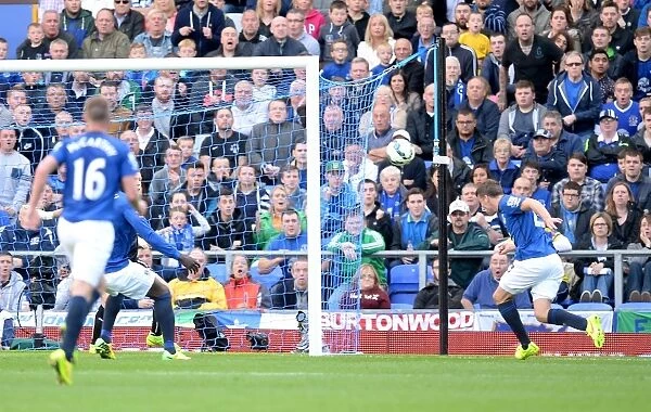 Seamus Coleman Scores Opening Goal: Everton vs. Arsenal, Barclays Premier League - Goodison Park