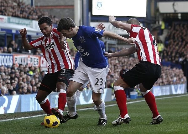 Seamus Coleman's Intense Battle: Everton vs Sunderland, Premier League (2011)