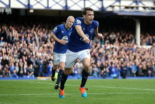 Seamus Coleman's Triumph: Everton's Exhilarating Third Goal Against Aston Villa in the Premier League (Everton v Aston Villa - Goodison Park)