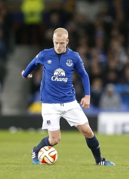 Steven Naismith in Europa League Action: Everton vs BSC Young Boys (Round of 32 - Second Leg) at Goodison Park