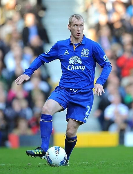 Tony Hibbert in Action: Everton vs. Fulham, Barclays Premier League (2011)