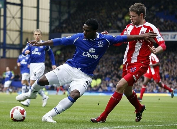 Yobo vs Beattie: Intense Rivalry in Everton vs Stoke City Barclays Premier League Clash, 14 / 3 / 09