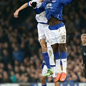 Aerial Battle: Lukaku vs. Matic - Everton vs. Chelsea, Emirates FA Cup Quarterfinals at Goodison Park