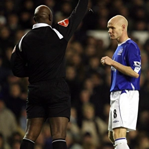 Andy Johnson's Yellow Card: Everton vs. Bolton Wanderers in FA Barclays Premiership, Goodison Park (18/11/06)
