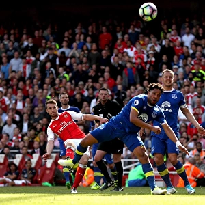 Arsenal's Aaron Ramsey Scores Third Goal Against Everton in 2016-17 Premier League Match at Emirates Stadium