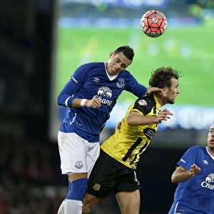 Battle for the Ball: Funes Mori vs. Doidge - Everton's Emirates FA Cup Clash