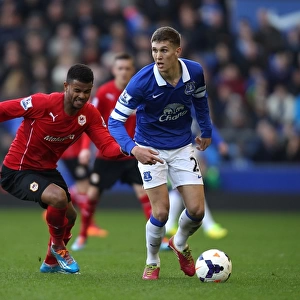 Battle for the Ball: Stones vs. Campbell - Everton's Narrow Victory over Cardiff City (15-03-2014)