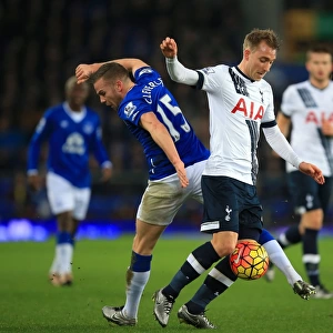 Battle for the Ball: Tom Cleverley vs. Christian Eriksen - Everton vs. Tottenham Hotspur, Premier League Rivalry