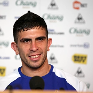 Denis Stracqualursi's Welcome to Everton: New Signing Press Conference at Finch Farm