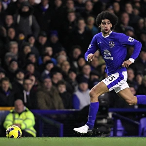Determined Marouane Fellaini: Everton's Unyielding Performance Against Arsenal in the 1-1 Barclays Premier League Stalemate at Goodison Park (November 28, 2012)