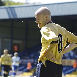 Determined Striker: Andy Johnson in Action at Gigg Lane