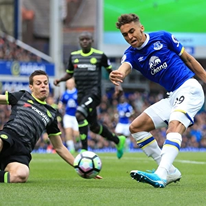 Dominic Calvert-Lewin's Shot: Everton vs. Chelsea at Goodison Park, Premier League