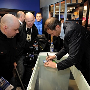 Duncan Ferguson: Signing Everton's Premier League XI DVD at Everton Two Store, Liverpool One