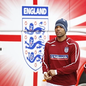 Everton Duo Joleon Lescott and Phil Jagielka Train with England Squad at London Colney (March 2009)