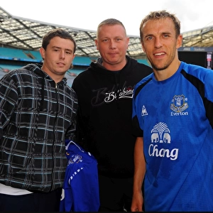 Everton FC: Phil Neville Engages with Excited Fans at ANZ Stadium Pre-Season Training
