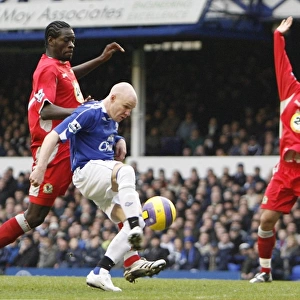 Everton v Blackburn Rovers Andy Johnson scores his sides first goal