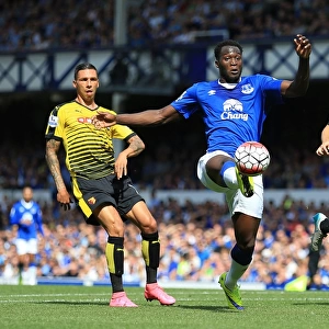 Everton's Lukaku in Action: Everton vs. Watford, Premier League at Goodison Park