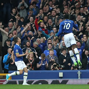 Everton's Romelu Lukaku Scores Fourth Goal: Everton 4- Leicester City (Premier League 2016-17, Goodison Park)